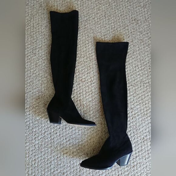 Dolce Vita suede over the knee boots in black size 37.5 - Picture 1 of 12